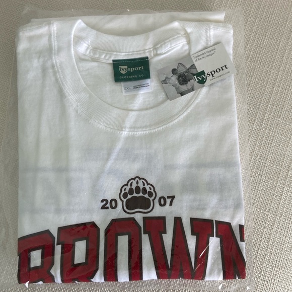 NWT 2XL SS Brown University 2007 Ivy League Baseball Champions T Shirt - Picture 1 of 3